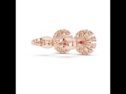 14K White Gold Round Lab-Grown Diamond Everyday Wear Earrings for Women | Pure Carat