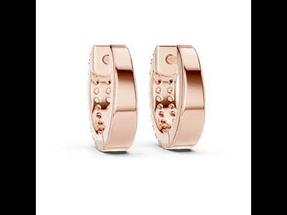 Pure Carat 14K White Gold Earrings with Round Lab-Grown Diamonds - Engagement Collection