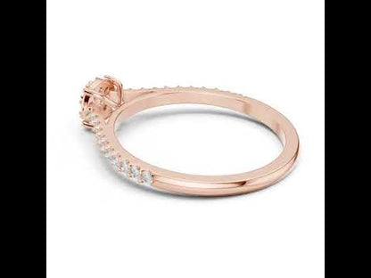 18K White Gold Round Lab-Grown Diamond Ring for Women | Everyday Wear | Pure Carat