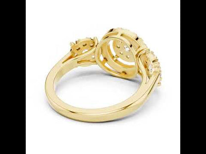 14K Yellow Gold Round Lab-Grown Diamond Ring for Women | Everyday Wear | Pure Carat