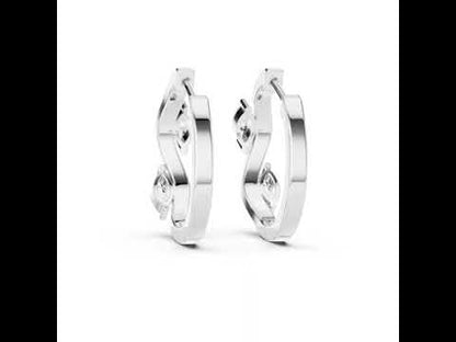 Women’s Marquise Cut Diamond Earrings - 18K White Gold - Anniversary Gift - Pure Carat