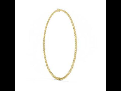 14k Yellow Gold Round Lab-Grown Diamond Wedding Necklace for Women | Pure Carat