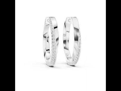 Women’s Office Wear Drop Earrings - Round Cut Diamonds - 18K Yellow Gold - Pure Carat