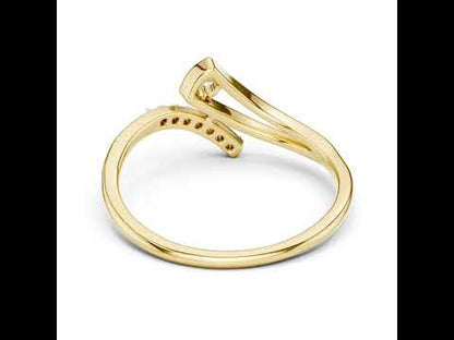 14K Yellow Gold Round Lab-Grown Diamond Ring for Women | Office Wear | Pure Carat