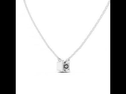 14K Yellow Gold Princess Lab-Grown Diamond Pendant for Women | Engagement | Pure Carat