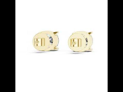 Round Lab-Grown Diamond Stud Earrings in 14K Rose Gold | PureCarat