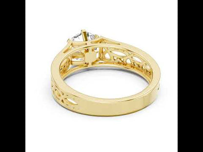 Round Lab-Grown Diamond Ring in 18K White Gold – Pure Carat