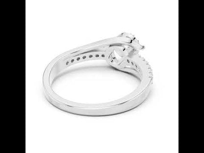 18K White Gold Round Lab-Grown Diamond Anniversary Gift Ring for Women | Pure Carat