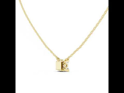 14K Yellow Gold Princess Lab-Grown Diamond Pendant for Women | Engagement | Pure Carat
