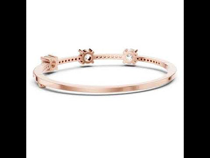 14k White Gold Round Lab-Grown Diamond Office Wear Bracelet for Women | Pure Carat