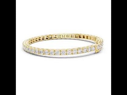 14k Yellow Gold Round Lab-Grown Diamond Office Wear Bracelet for Women | Pure Carat