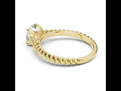 Women’s Round Lab-Grown Diamond Solitaire Ring in 14K Yellow Gold