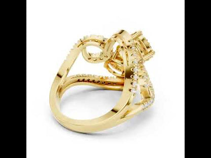 18K Rose Gold Round Lab-Grown Diamond Ring for Women | Office Wear | Pure Carat