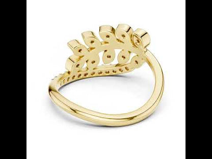 18K Yellow Gold Round Lab-Grown Diamond Ring for Women | Wedding Wear | Pure Carat