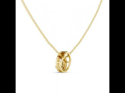 18K White Gold Round & Pear Lab-Grown Diamond Pendant for Women | Bridal Wear | Pure Carat