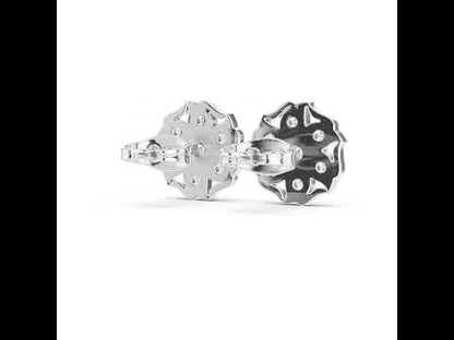 18K Yellow Gold Round Lab-Grown Diamond Engagement Earrings for Women | Pure Carat