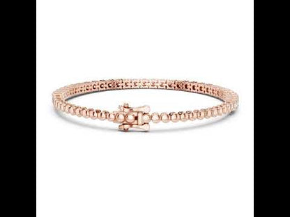 18k Yellow Gold Round Lab-Grown Diamond Bridal Bracelet for Women | Pure Carat