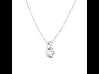 18K Yellow Gold Round Lab-Grown Diamond Pendant for Women | Bridal Wear | Pure Carat