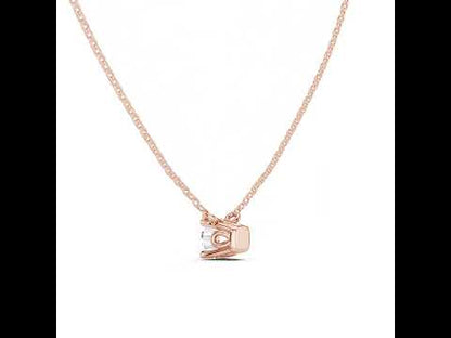 14K White Gold Round Lab-Grown Diamond Pendant for Women | Wedding Wear | Pure Carat