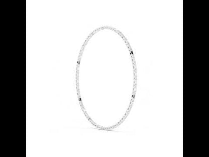 18k Rose Gold Emerald/Round Lab-Grown Diamond Bridal Necklace for Women | Pure Carat