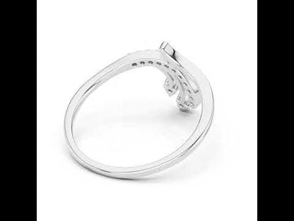 18K White Gold Round Lab-Grown Diamond Solitaire Ring for Women | Wedding Wear | Pure Carat