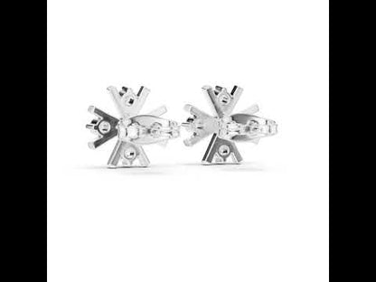 18K Rose Gold Round Lab-Grown Diamond Everyday Wear Earrings for Women | Pure Carat