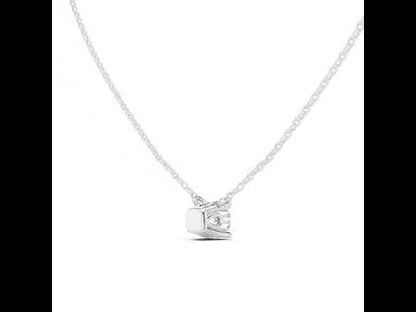 14K White Gold Round Lab-Grown Diamond Pendant for Women | Wedding Wear | Pure Carat