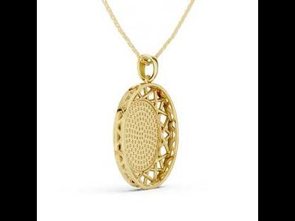 18K White Gold Round Lab-Grown Diamond Pendant for Women | Wedding Wear | Pure Carat