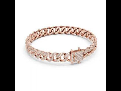 Women's Wedding Diamond Bracelet - Round Lab-Grown Stone in 18K Yellow Gold - Pure Carat