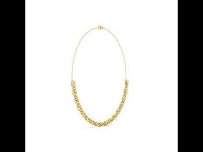 18k Yellow Gold Oval/Round Lab-Grown Diamond Bridal Necklace for Women | Pure Carat