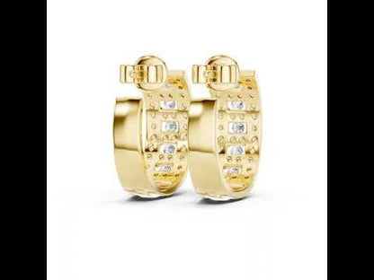 Women’s Bridal Drop Earrings in 14K Yellow Gold with Round Lab-Grown Diamonds – Pure Carat