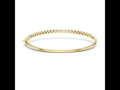 Pure Carat 18K Yellow Gold Round Cut Lab-Grown Diamond Bracelet – Women’s Party Wear
