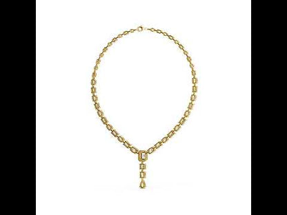 14k White Gold Radiant/Emerald/Cushion/Pear Cut Diamond Engagement Necklace | Pure Carat