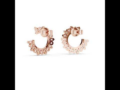 18K Yellow Gold Bridal Earrings - Round & Bug Lab-Grown Diamonds - Pure Carat