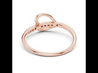 14K Rose Gold Round Lab-Grown Diamond Stud Ring for Women | Bridal Wear | Pure Carat