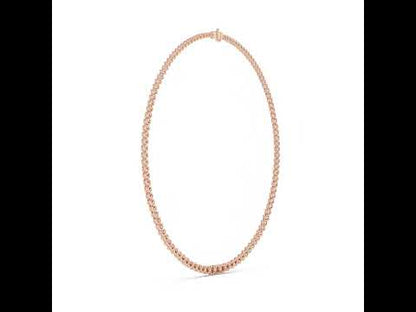 14k Yellow Gold Round Lab-Grown Diamond Wedding Necklace for Women | Pure Carat