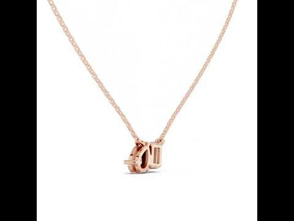 14K Yellow Gold Emerald & Pear Lab-Grown Diamond Pendant for Women | Bridal Wear | Pure Carat