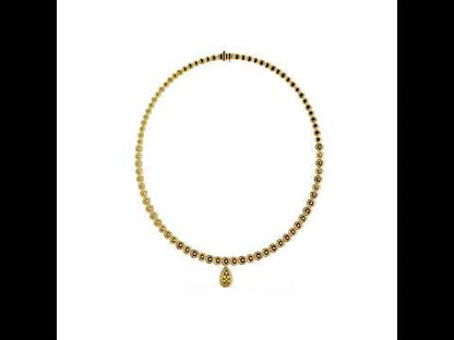 14k Yellow Gold Round Lab-Grown Diamond Bridal Necklace for Women | Pure Carat