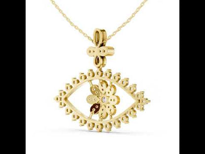 14K Yellow Gold Round Lab-Grown Diamond Pendant for Women | Office Wear | Pure Carat