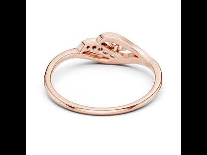 14K White Gold Round Lab-Grown Diamond Drop Ring for Women | Anniversary Gift | Pure Carat