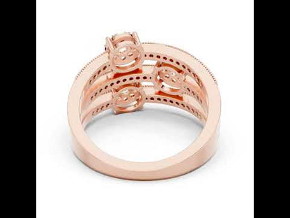 18K White Gold Round Lab-Grown Diamond Drop Ring for Women | Office Wear | Pure Carat