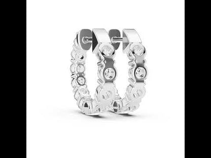 18K Yellow Gold Round Diamond Earrings for Women - Bridal Jewellery - Pure Carat