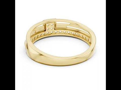 14K Yellow Gold Round Lab-Grown Diamond Drop Ring for Party Wear | Pure Carat