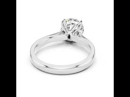 18K Yellow Gold Round Lab-Grown Diamond Ring for Women | Everyday Wear | Pure Carat