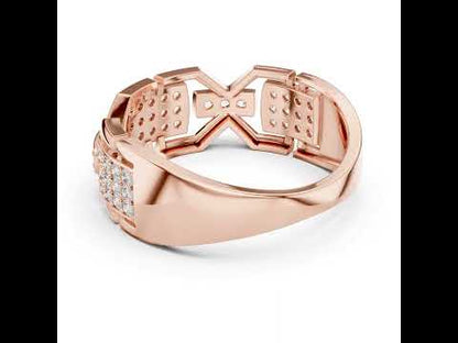 18K Rose Gold Round Lab-Grown Diamond Drop Ring for Women | Everyday Wear | Pure Carat