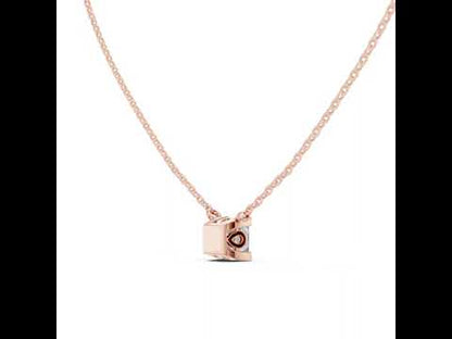14K Yellow Gold Princess Lab-Grown Diamond Pendant for Women | Engagement | Pure Carat