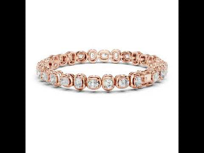 14k White Gold Cushion Lab-Grown Diamond Bridal Bracelet for Women | Pure Carat