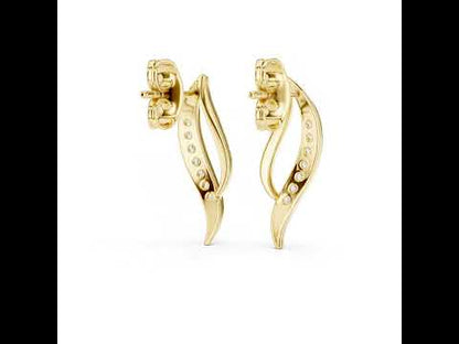 14K Rose Gold Round Lab-Grown Diamond Drop Earrings for Women | Wedding Wear | Pure Carat