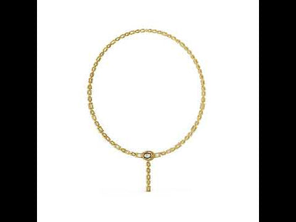 18k White Gold Oval/Emerald/Marquise/Pear Lab-Grown Diamond Wedding Necklace | Pure Carat