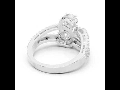 18K White Gold Round Lab-Grown Diamond Drop Ring for Women | Everyday Wear | Pure Carat